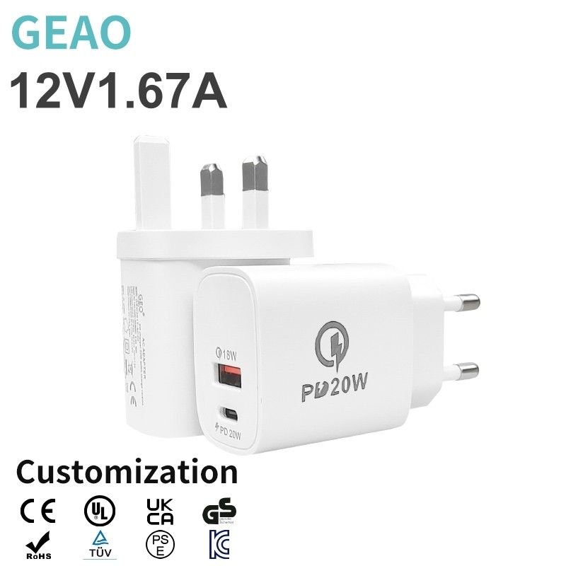 شارژر قابل حمل 12 ولت 1.67 آمپر USB C GaN شارژر سریع PD 20 وات قابل اعتماد