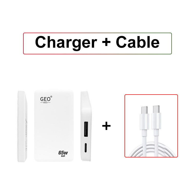 شارژر سریع 20 ولت 65 واتی 3.25 آمپر GaN آداپتور مسافرتی شارژ سریع USB A / USB C