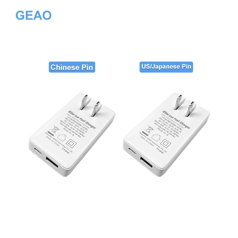 15V 3A GaN PD45W Fast Charger USB A Type C Adapter Charger Dual Port